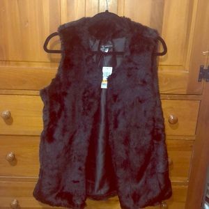 NWT faux fur vest
